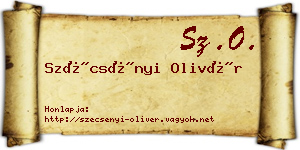 Szécsényi Olivér névjegykártya